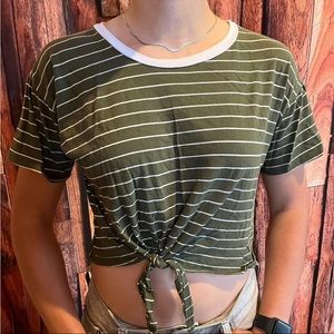 Green Crop Top
